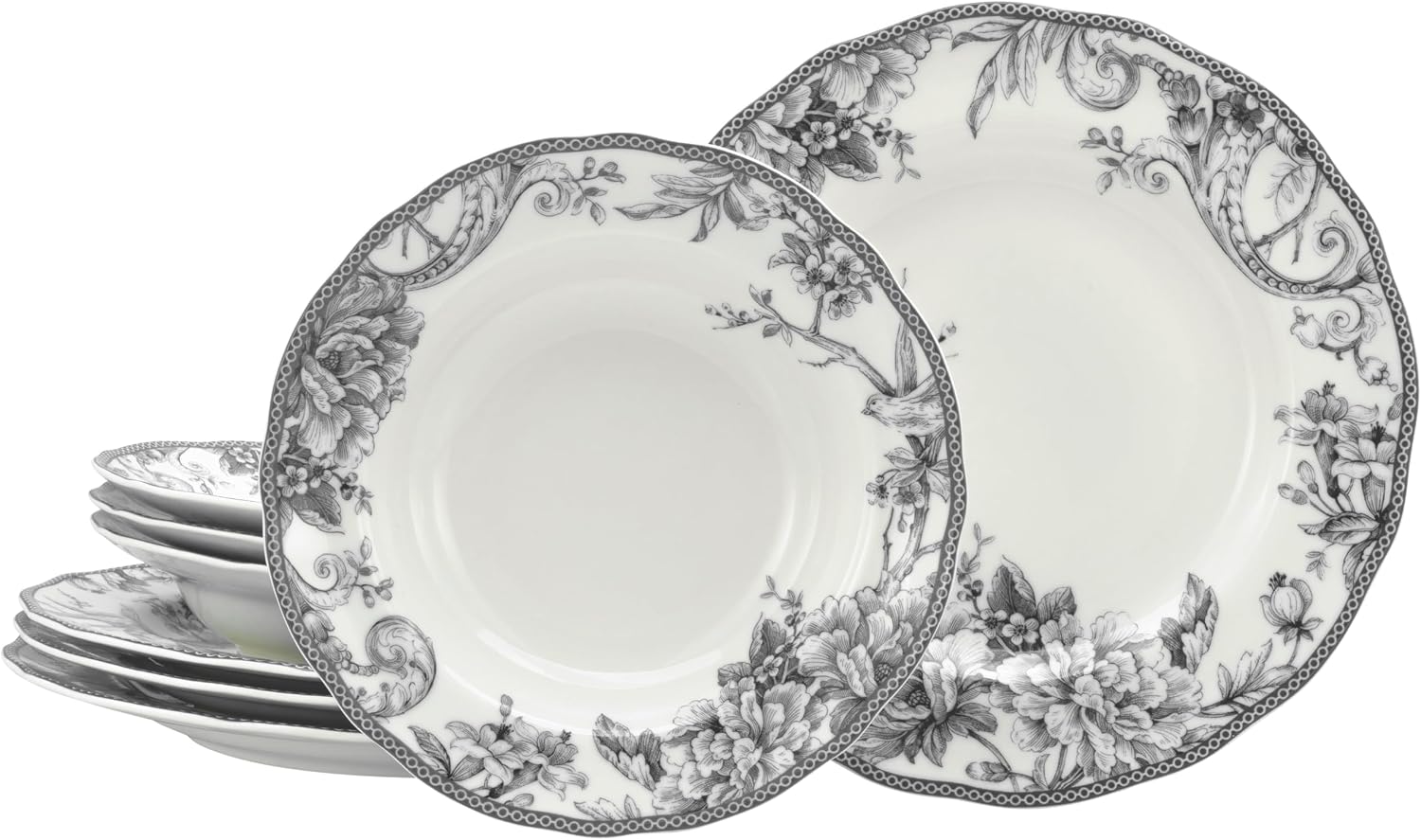 Brown floral Plastic Plates