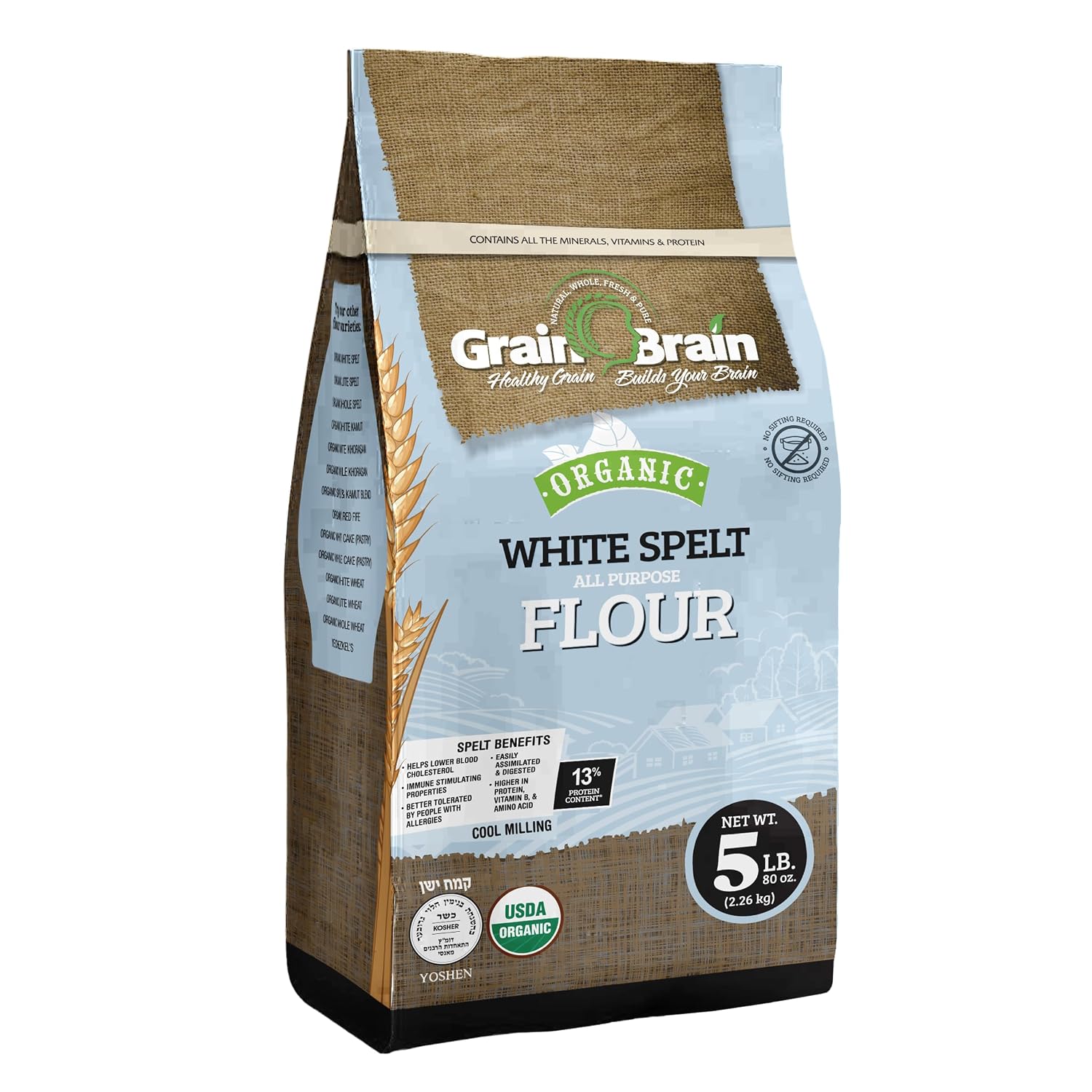Grain Brain Organic White Spelt Flour