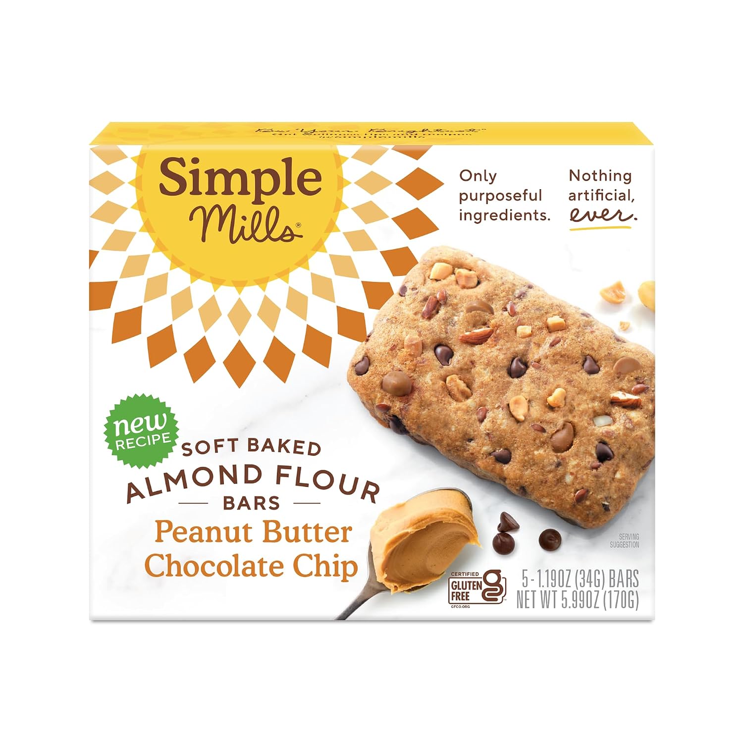 Simple Mills Peanut Butter Chocolate Chip Soft Bar